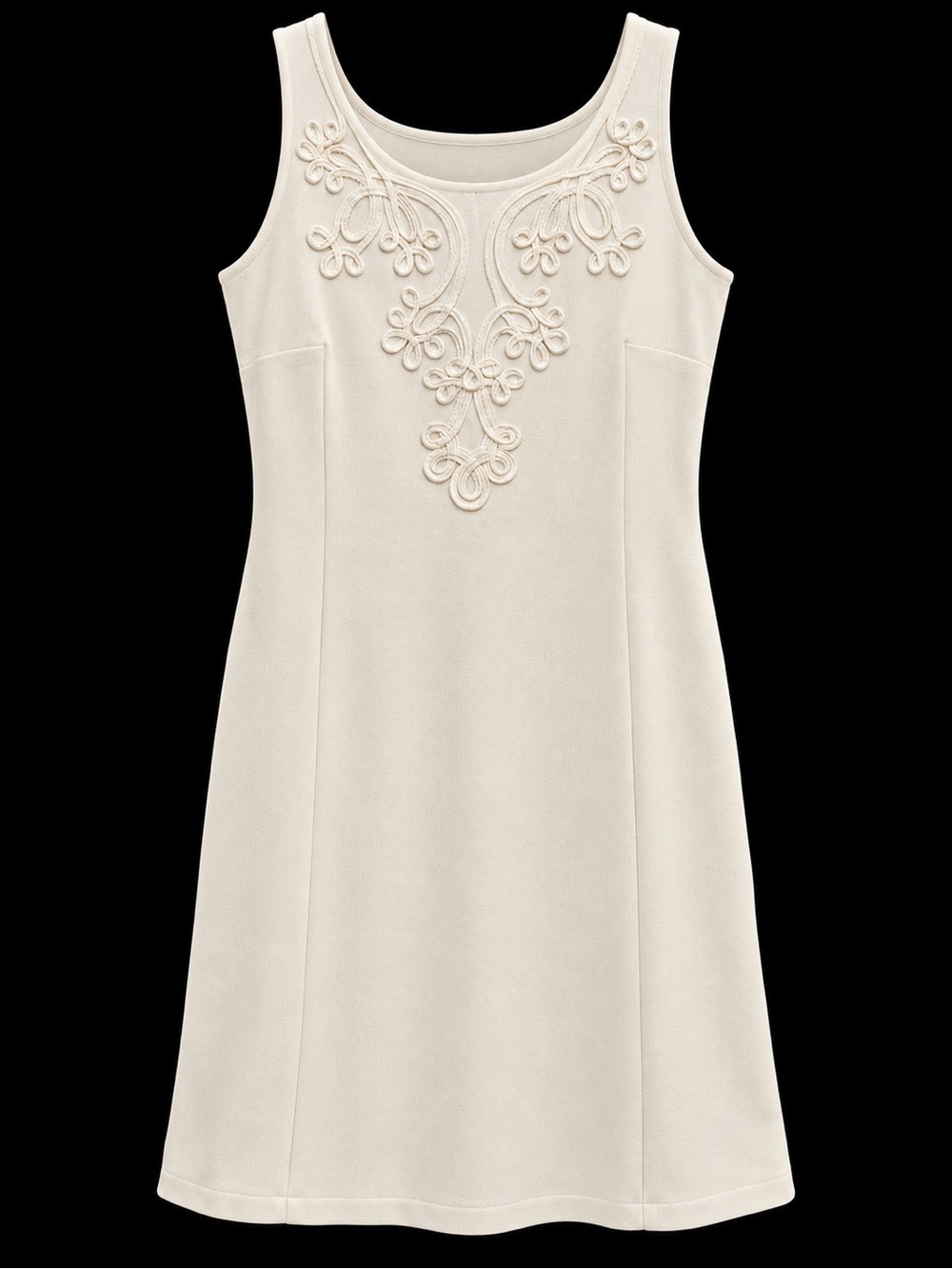 Lilly Pulitzer Cream Embroidered Sleeveless Shift Dress